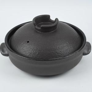 Olla de Cerámica Negra Resistente al Calor con <span class=keywords><strong>Tapa</strong></span> - Cacerola Duradera <span class=keywords><strong>para</strong></span> Estofados/Sopas (Uso Doméstico y Comercial) - Product Image 4