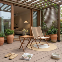 Chaise longue pliante légère, fauteuil inclinable moderne pour patio extérieur, jardin, siège portable résistant aux intempéries pour terrasse