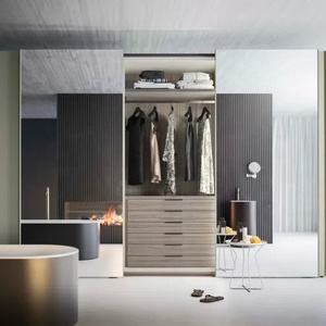 <span class=keywords><strong>Armadio</strong></span> moderno e minimalista con specchietti a figura intera in tinta unita opaca porta dell'<span class=keywords><strong>armadio</strong></span> con porta scorrevole a <span class=keywords><strong>specchio</strong></span> per camera da letto - Product Image 2