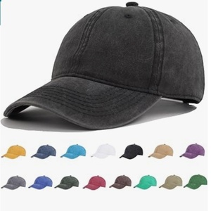 Washed Cotton Plain Baseball Caps Adjustable Unstructured Soft Blank Casual Dad Ball <b>Hats</b> for Men Women - Product Image 3