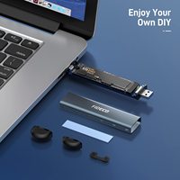 Boîtier portable FIDECO Type C Usb3.2 à insertion directe et double port USB M.2 NVME