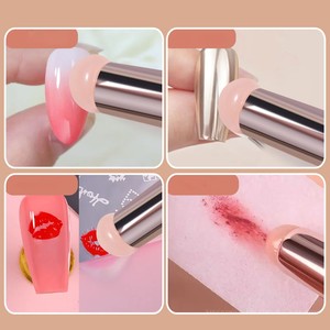 Pinceau à lèvres en silicone avec capuchon de protection, tête ronde, applicateur de maquillage pour rouge à lèvres, brillant à lèvres, correcteur - Product Image 5