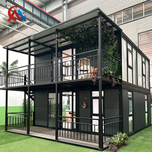 Maison conteneur préfabriquée extensible de luxe moderne de 20 pieds, bâtiment modulaire préfabriqué, 2 chambres, 1 salle de bain, cuisine, livraison rapide - Product Image 1
