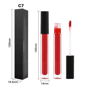 Rouge à Lèvres Crème Hydratant Cerise Personnalisé Marque Privée Brillant à Lèvres Clair avec Brillant à Lèvres Rouge à Paillettes - Product Image 2