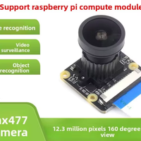 Cámara IMX477-160 de 12.3MP, 160 °   FOV, Aplicable para Raspberry Pi / Jetson Nano / Serie RDK