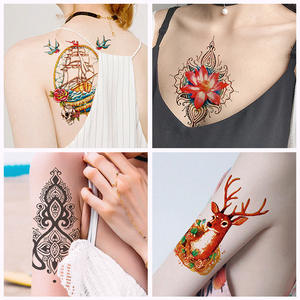 Autocollants de <span class=keywords><strong>tatouage</strong></span> temporaire floraux personnalisés pour animaux, carpe, cerf Sika, autocollants de <span class=keywords><strong>tatouage</strong></span> imperméables pour bras, femmes et hommes - Product Image 2