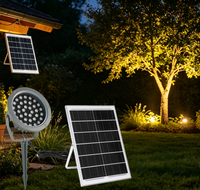 Projecteur LED solaire en aluminium, étanche IP65, garantie 2 ans, éclairage paysager pour jardin/cour, économie d'énergie, allée, patio