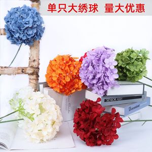 Fleurs d'hortensia artificielles, grande fleur en soie unique, décoration de mariage et de maison, fait main - Product Image 5