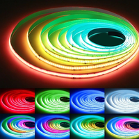 Bande LED RGBIC COB à contrôle WiFi via application, synchronisation musicale, compatible Alexa Google Home, Dream Color WS2811 12V 24V, éclairage intelligent pour la maison