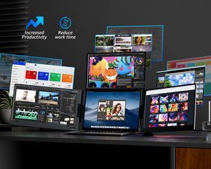 14 इंच की तीन स्क्रीन पोर्टेबल मॉनिटर यह लैपटॉप के लिए एक सहायक स्क्रीन के रूप में काम कर सकता है जो दृष्टि का एक व्यापक क्षेत्र प्रदान करता है। - Product Image 4