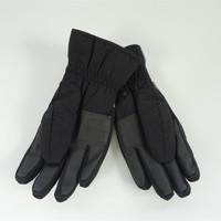 Gants de ski personnalisés pour hommes imperméables et réfléchissants avec paume en cuir antidérapante pour l'hiver