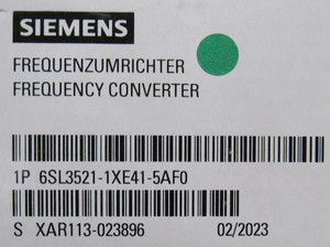 เครื่องแปลงความถี่6SL3521-1XE41-5AF0 6SL35211XE415AF0เครื่องแปลงความถี่15kW G115D มีความเชี่ยวชาญทางเทคนิคของ PLC - Product Image 4