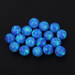 卸売 ボールオパールビーズ 2mm 3mm 4mm 5mm 6mm 合成ファイアオパール フルホール/ハーフホール/穴なし オパールストーン 価格 - Product Image 2