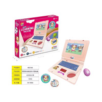 Juguetes Educativos de Aprendizaje Temprano para Niños, con Luces, Musicales, con Temática de Dibujos Animados y Ordenador Portátil Simulado para Niños