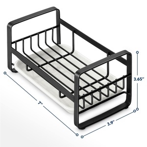 Modern Wall-Mounted Kitchen Sink Drainage & Sponge <b>Rack</b> Stainless Steel Multifunctional Storage Basket for Countertop - Product Image 2