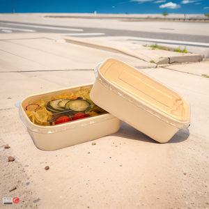 Marrone carta Kraft usa e getta Lunch Box ristorante <span class=keywords><strong>cibo</strong></span> <span class=keywords><strong>da</strong></span> <span class=keywords><strong>asporto</strong></span> imballaggio UV rivestimento opaco laminazione per uso alimentare per alimenti in scatola - Product Image 6