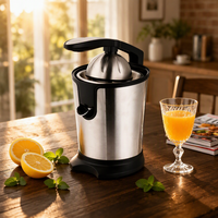 Presse-agrumes électrique portable en acier inoxydable avec levier pour oranges, citrons, pamplemousses, sans BPA, facile à nettoyer, pour usage domestique