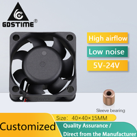 Ventilateur de refroidissement pour ordinateur Gdstime GDA4015 40mm DC 5V/12V/24V à roulement à bille en plastique certifié CE ROHS 0.9W pour boîtier d'ordinateur, CPU et carte graphique