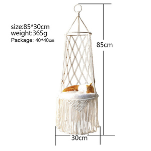 Boho suspendu chat hamac lit tissé à la main macramé animal de compagnie mur meubles tapisserie pour <span class=keywords><strong>intérieur</strong></span> extérieur décor à la <span class=keywords><strong>maison</strong></span> - Product Image 5