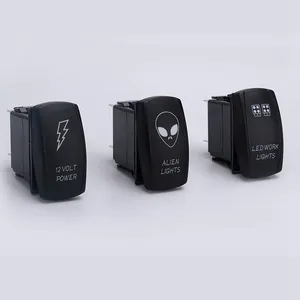 Marine Rocker Switch <strong>Supplier</strong> Car RV Modification Marine Switch <strong>ON</strong>-OFF-<strong>ON</strong> Plastic <strong>Push</strong> <strong>Button</strong> with Logo LED Illuminate - Product Image 2
