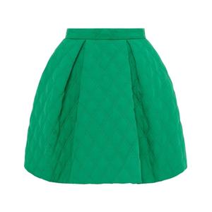 กระโปรงมินิทรงเอ็มไพร์เอวสูงสำหรับผู้หญิง ดีไซน์ใหม่ปี 2025 ระบายอากาศได้ดี แต่งระบายแบบควิลท์จีบลึก มีกระเป๋าข้าง - Product Image 1