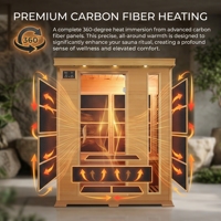 Sauna intérieur Ploutara Contractor 150 cm (59 po) en cèdre canadien 360, avec application Heat Smart, certifié ETL CE, pod de bien-être modulaire préfabriqué