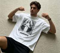 Camiseta de Hombre, Estampado Retro, Manga Corta, Holgada, Informal, Venta al Por Mayor