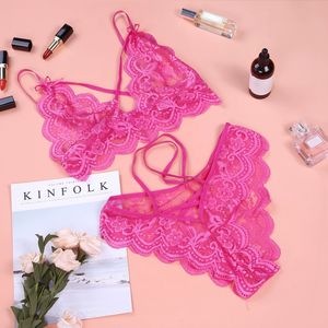 Damen größe <span class=keywords><strong>XXL</strong></span> Night robe Exotic Lace BH Brief Set Schleifen kragen Sexy Blumen druck Dessous Spandex ärmelloses Plus für den Sommer - Product Image 4