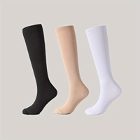 Offre Spéciale gradué blanc violet course à cheval équitation longue équestre 15-20 mmHg genou haute Nylon chaussettes de Compression