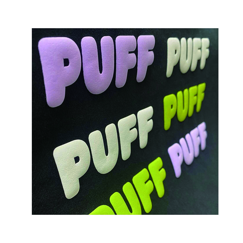 Оптовая продажа, индивидуальная цветная печать на одежде, 3D воздушная пена, теплопередающая пленка, винил, образцы доступны