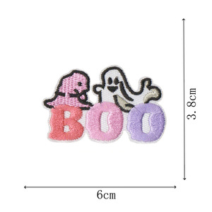 공장 직송 고품질 편안한 경량 할로윈 후드 패치 신상품 귀여운 만화 셰닐 패브릭 패치 - Product Image 5