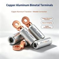 Borne de câble à haute conductivité, type broche, en aluminium et cuivre, pour connecteur de fil électrique
