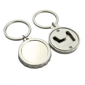 Custom 3D Zinc Alloy Digital Printing Blank for Promotional Gifts <b>Mini</b> Beer Lid <b>Bottle</b> Opener Keychain Key Chain - Product Image 2