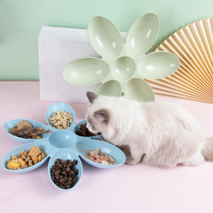 Nova flor criativa forma evitar alimentos roubar gato <span class=keywords><strong>pet</strong></span> tigela para vários gatos - Product Image 3