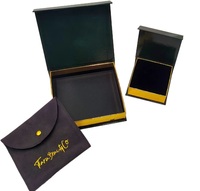 Boîte d'emballage pour faux cils magnétiques rigides, recyclable, personnalisable, prix négociable, avec gaufrage en feuille d'or et épaisseur de 2 mm