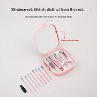Nouvel ensemble de coupe-ongles en acier inoxydable anti-éclaboussures, haut de gamme, portable, en coffret, pour manucure, incluant coupe-ongles et outils pour les oreilles