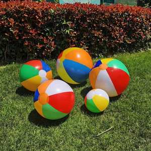 Pelotas de Playa Inflables - Clásicas de Color Arcoíris, Recuerdos para Fiestas de Piscina de Verano y Juguetes Acuáticos para Adultos y Niños - Product Image 4