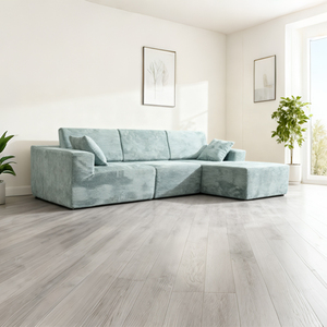 Venta al por Mayor de Sofás Modulares en Forma de L, Rellenos de Esponja, Convertibles, Sofás <span class=keywords><strong>Cama</strong></span> Combinables para Sala de Estar - Product Image 3