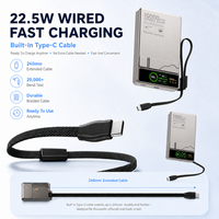 Batterie externe magnétique sans fil 5000mAh 10000mAh, charge rapide 22.5W, chargeur portable léger et compact avec support