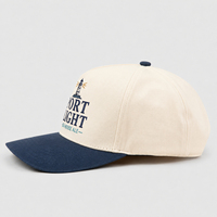 Gorra de Béisbol Personalizada con Bordado Plano, Estilo Estructurado, de Algodón, con Cierre a Presión, de 5 Paneles, para Hombre
