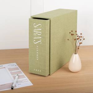 特注ロゴリネンリングバインダーA4 3リングプランナー生地屋根付きバインダーオーガナイザーオフィススクールホーム用品 - Product Image 2