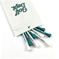 Tees de golf professionnels personnalisés en bois massif, légers et pleine couleur, 70 mm et 83 mm, accessoire de parcours de golf