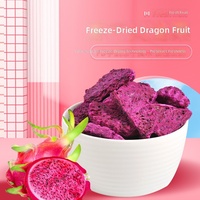 Fabrieksmatig geproduceerde zoetzure hardgevroren gedroogde drakenfruitchips, heerlijk knapperig met een rijke fruitige smaak.