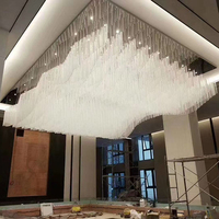 Grande suspension lumineuse moderne de luxe pour intérieur, lustre à perles de cristal K9 pour salon, suspension ovale pour plafond