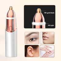 Rasoir à sourcils 2 en 1 Rasoir pour épilation du visage Rasoir pour femme indolore Rasoir électrique pour épilation du visage