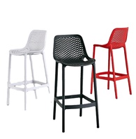 Chaise de bar en plastique à dossier creux de haute qualité de conception créative personnalisée de mode nordique