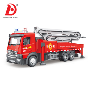 <span class=keywords><strong>Camion</strong></span> de pompage à béton HUADA, jouet de construction à friction, véhicule de <span class=keywords><strong>pompier</strong></span> à pulvérisation d'eau inertielle, à pousser et tirer - Product Image 2
