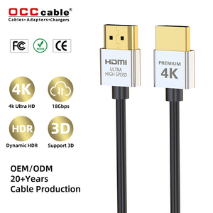Cable HDMI 2.0 Portátil Delgado 4K de Alta Velocidad 18Gbps 4K HDR ARC con Carcasa de Aluminio Chapada en Oro, Cable de Video HDMI Ultrafino para Laptop - Product Image 1