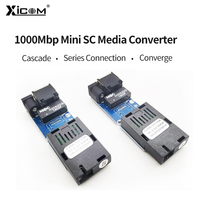 Placa PCB de Convertidor de Medios Gigabit Mini con 1 Fibra y 1 Puerto LAN 10/100/1000M, Equipo de Fibra Óptica Mini