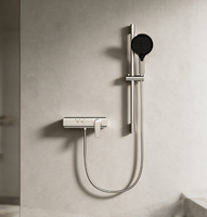 Ensemble de douche WEIHAO en or rose brossé à 2 fonctions, douchette haute pression et douche pluie, système de douche